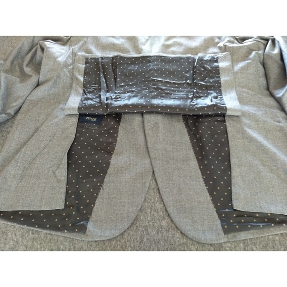 Joseph Abboud Bemberg Zignone Suit Mens 52R Gray 2 Button Custom 100% Wool 47x29 - Picture 14 of 16